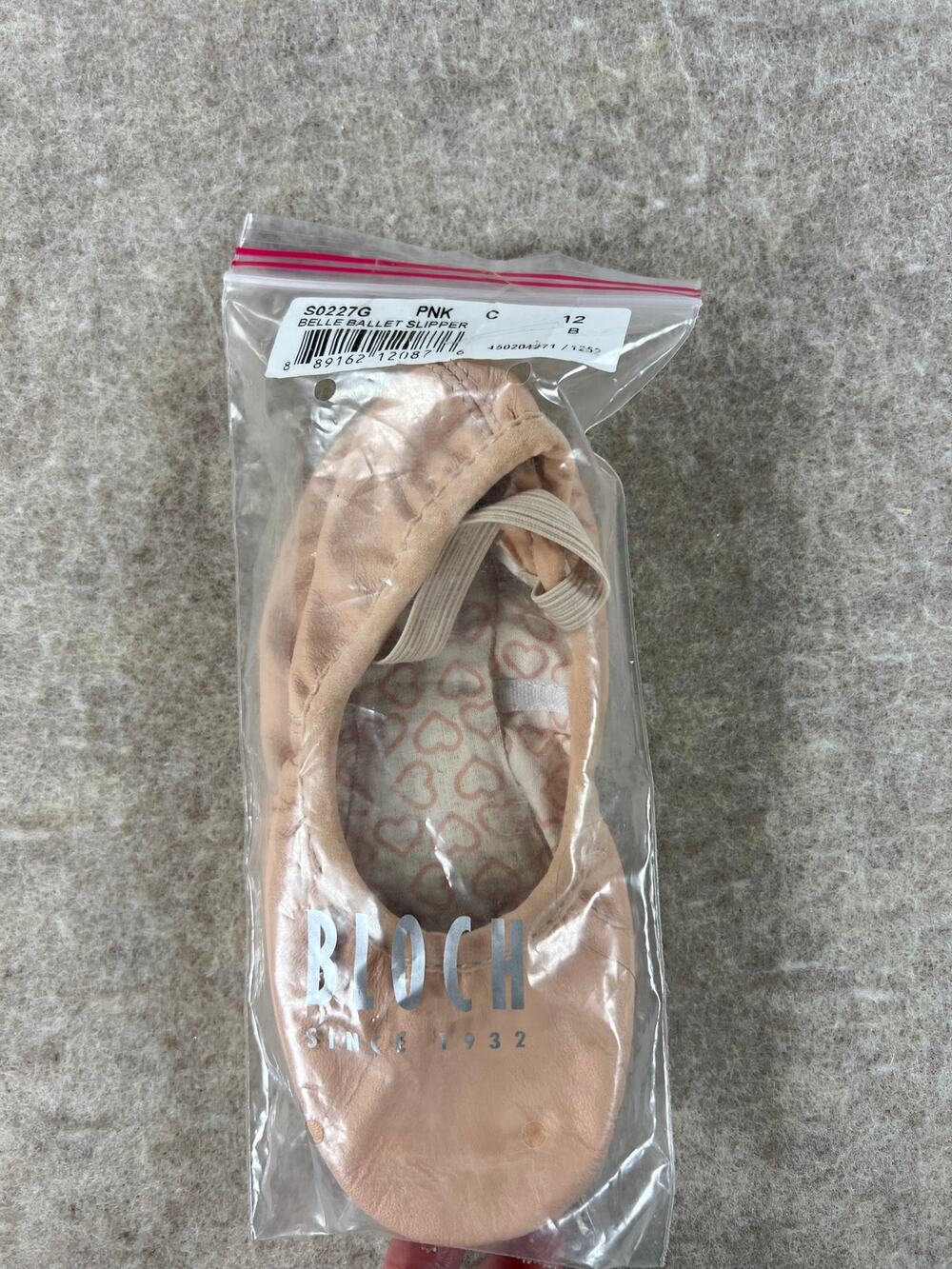 Bloch Pink Leather Belle Ballet Slipper Dance Shoes 12B S0227G